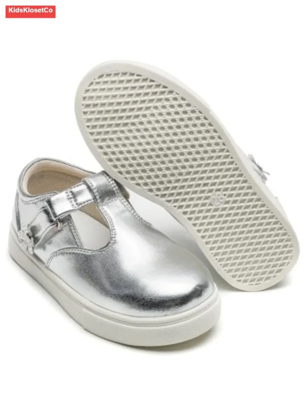 Girls Mary Jane Flats T-Strap School Shoes Cute Flowers Non-Slip